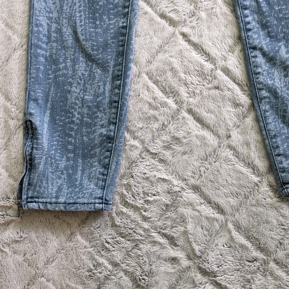 Free People Skinny Ankle Crop Jeans Women's 28 Blue Ankle Zip Mid Rise